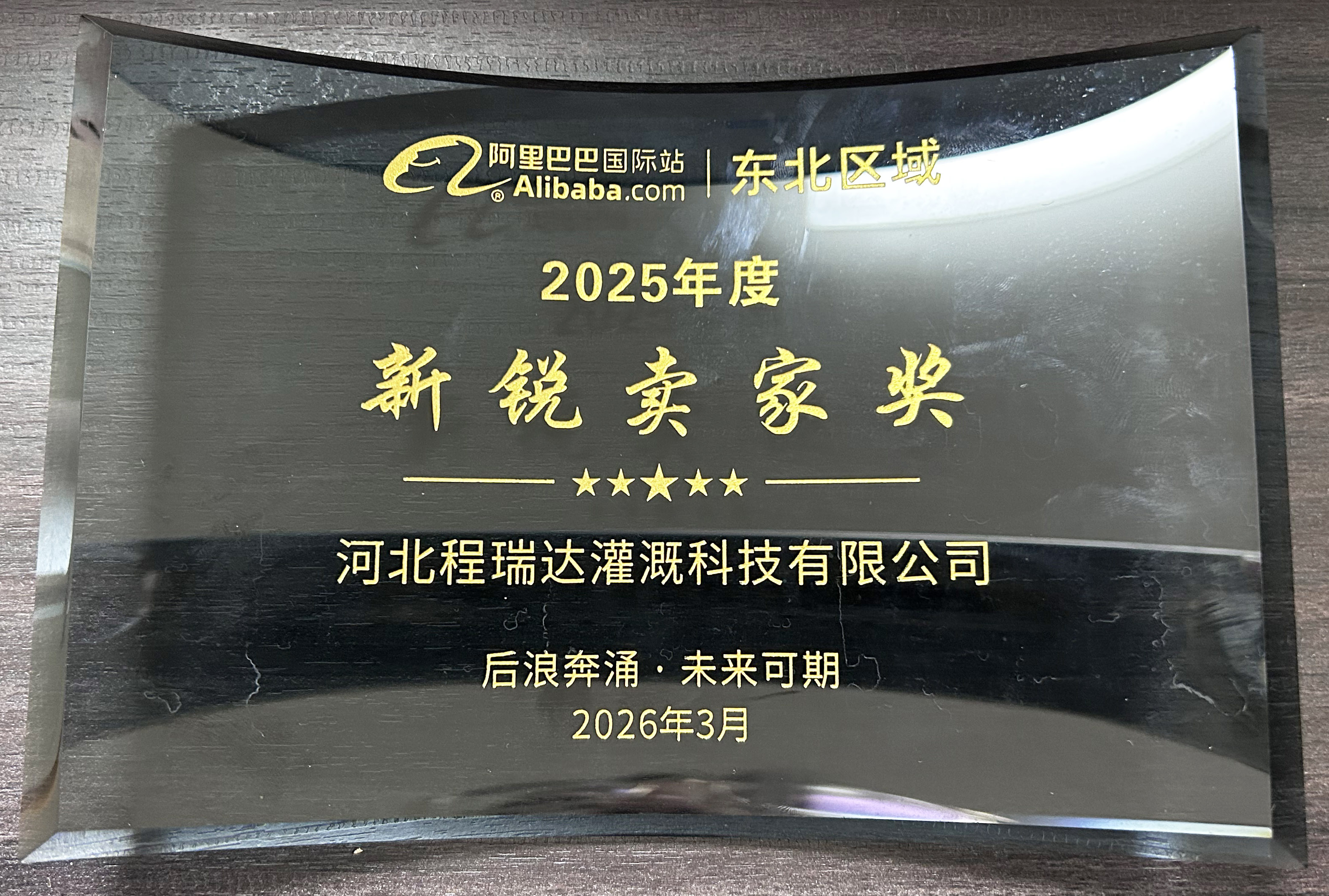 兴安盟程瑞达灌溉 | 荣获阿里国际站新锐卖家奖